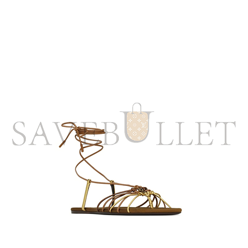 Y*L babylone sandals in smooth and metallic leather 825740aaeth2563